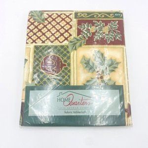 Vintage Home Quarters Christmas Holiday Fabric Tablecloth New in Package 52x70